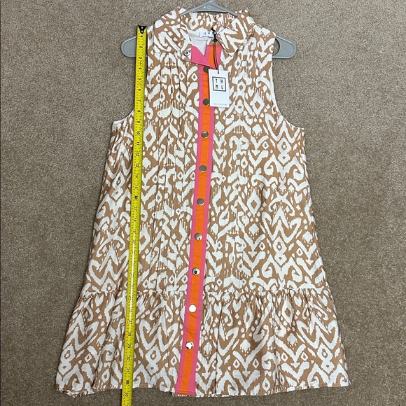 THML Tan and White Patterned Dress - Picture 7 of 7
